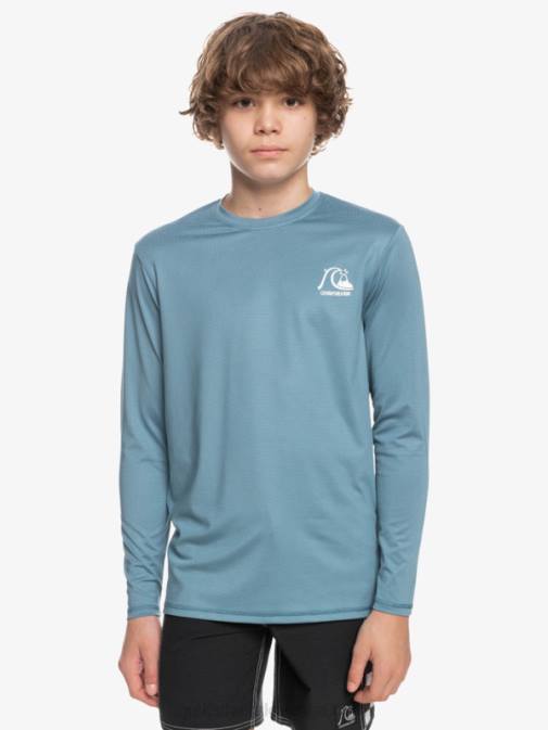 Quiksilver PJ4H2201 fantje deželno modro vresje 8-16 heritage heather majica z dolgimi rokavi upf 50 za surfanje