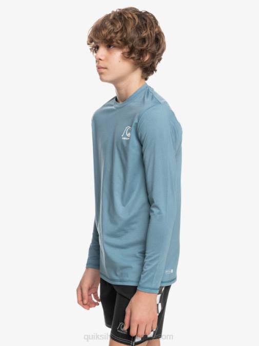 Quiksilver PJ4H2201 fantje deželno modro vresje 8-16 heritage heather majica z dolgimi rokavi upf 50 za surfanje