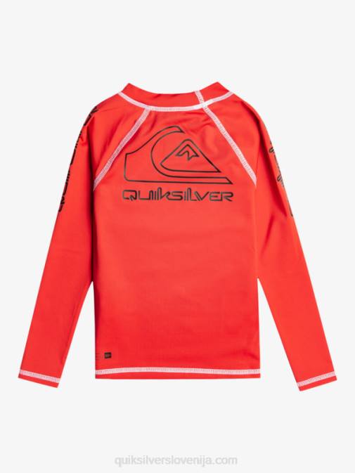 Quiksilver PJ4H2220 fantje rdeča z visokim tveganjem 2-7 on tour dolgi rokavi upf 50 rashguard