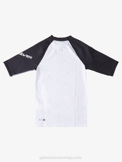Quiksilver PJ4H2245 fantje bela/črna 8-16 ves čas kratki rokavi upf 50 rashguard