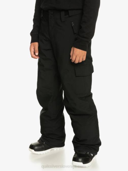 Quiksilver PJ4H2258 fantje prava črna Črne snežne hlače z izolacijo 8-16