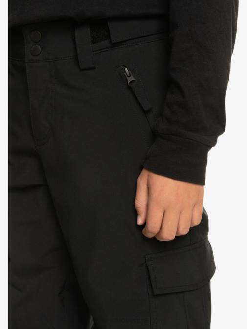 Quiksilver PJ4H2258 fantje prava črna Črne snežne hlače z izolacijo 8-16