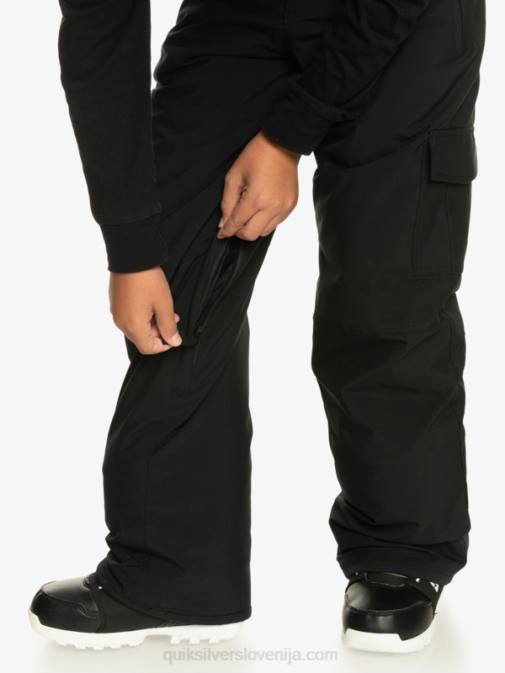 Quiksilver PJ4H2258 fantje prava črna Črne snežne hlače z izolacijo 8-16