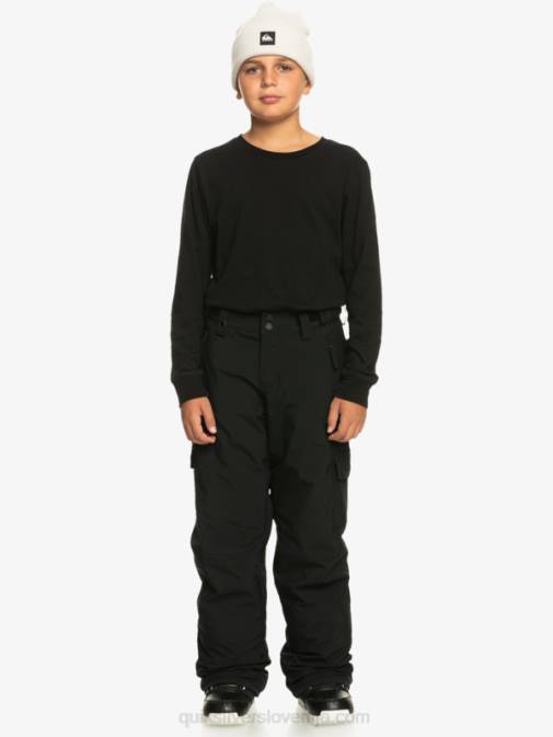 Quiksilver PJ4H2258 fantje prava črna Črne snežne hlače z izolacijo 8-16