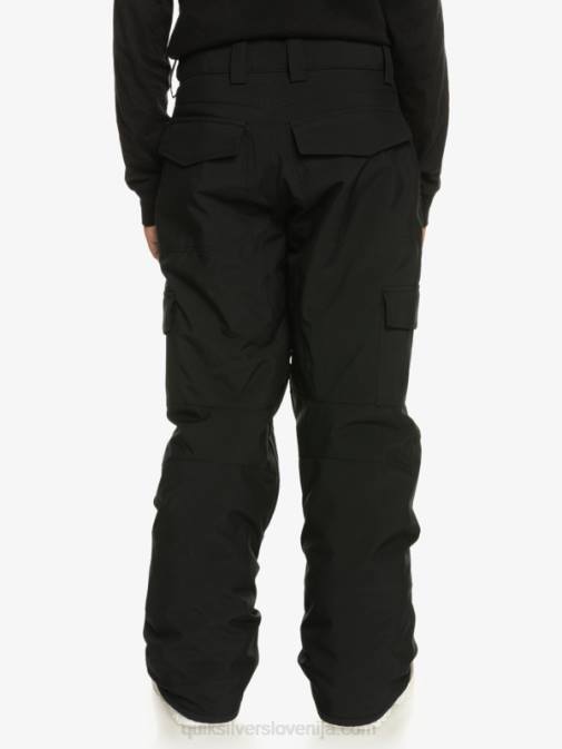 Quiksilver PJ4H2258 fantje prava črna Črne snežne hlače z izolacijo 8-16