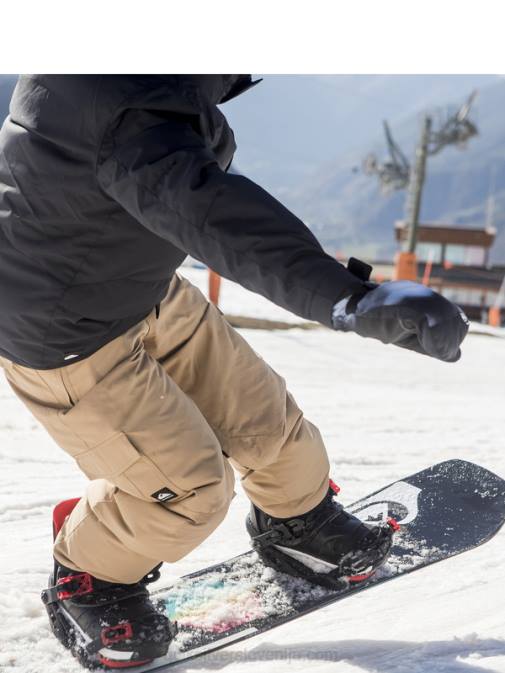 Quiksilver PJ4H2260 fantje tanin 8-16 hlače za sneg v kaki barvi