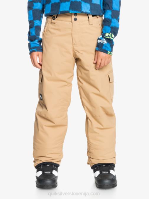 Quiksilver PJ4H2260 fantje tanin 8-16 hlače za sneg v kaki barvi