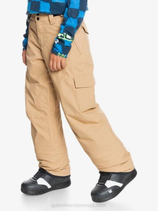 Quiksilver PJ4H2260 fantje tanin 8-16 hlače za sneg v kaki barvi