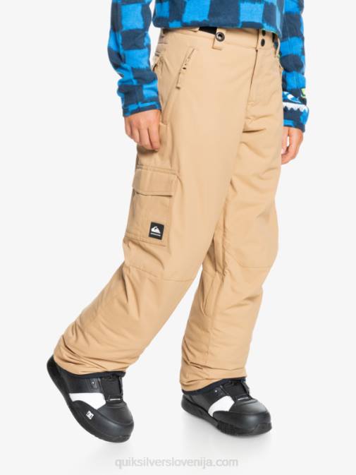 Quiksilver PJ4H2260 fantje tanin 8-16 hlače za sneg v kaki barvi