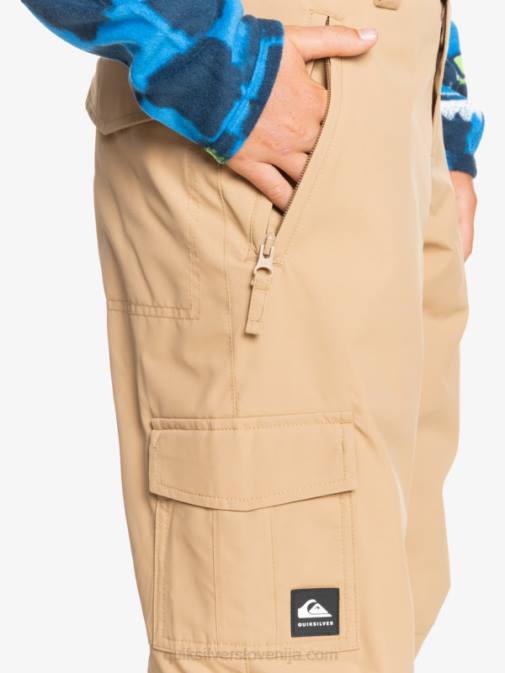 Quiksilver PJ4H2260 fantje tanin 8-16 hlače za sneg v kaki barvi