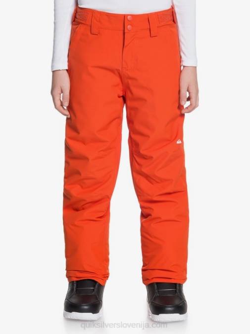 Quiksilver PJ4H2291 fantje pire iz buče 8-16 Oranžne snežne hlače z izolacijo Estate 8-16