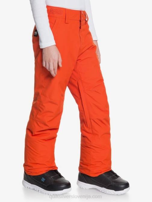 Quiksilver PJ4H2291 fantje pire iz buče 8-16 Oranžne snežne hlače z izolacijo Estate 8-16