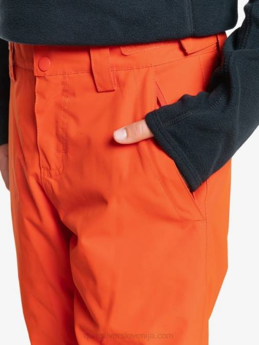 Quiksilver PJ4H2291 fantje pire iz buče 8-16 Oranžne snežne hlače z izolacijo Estate 8-16
