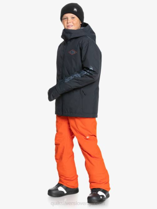 Quiksilver PJ4H2291 fantje pire iz buče 8-16 Oranžne snežne hlače z izolacijo Estate 8-16