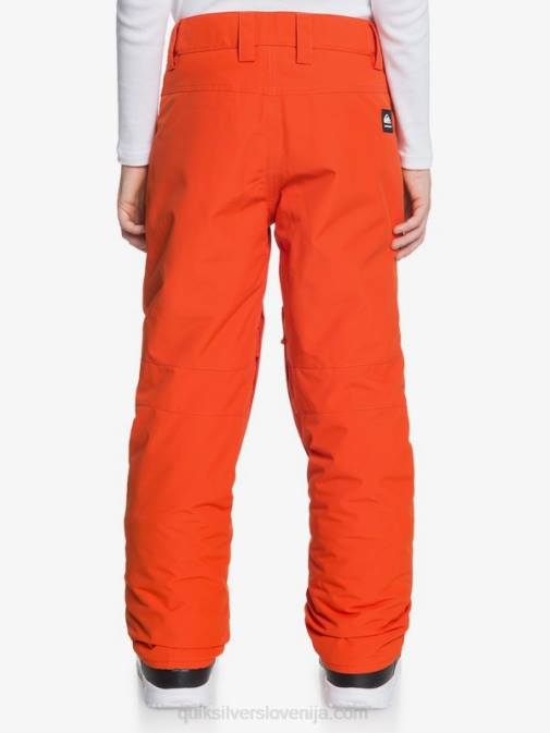 Quiksilver PJ4H2291 fantje pire iz buče 8-16 Oranžne snežne hlače z izolacijo Estate 8-16