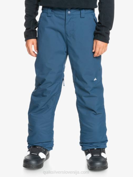 Quiksilver PJ4H2292 fantje insignija modra 8-16 Estate izolirane modre snežne hlače 8-16