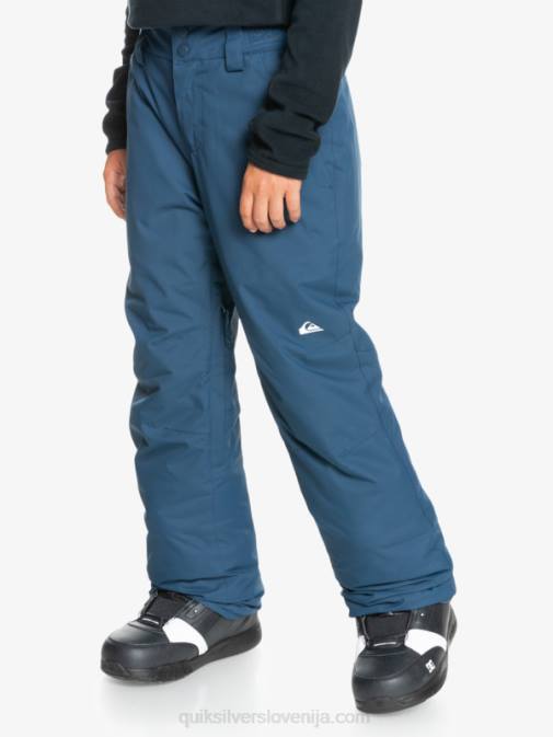 Quiksilver PJ4H2292 fantje insignija modra 8-16 Estate izolirane modre snežne hlače 8-16