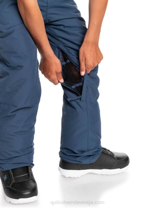 Quiksilver PJ4H2292 fantje insignija modra 8-16 Estate izolirane modre snežne hlače 8-16