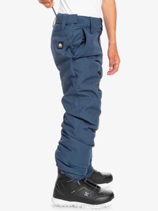 Quiksilver PJ4H2292 fantje insignija modra 8-16 Estate izolirane modre snežne hlače 8-16