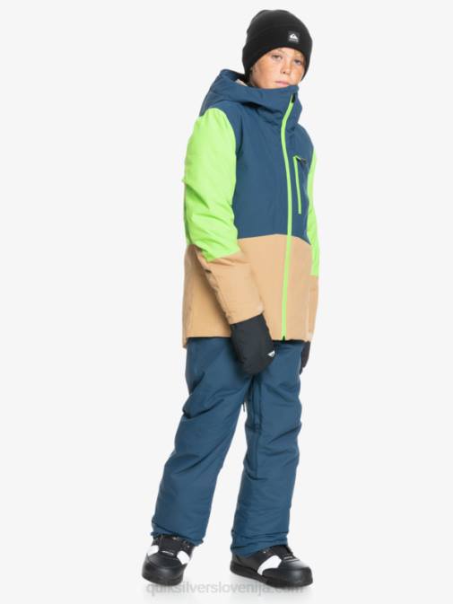 Quiksilver PJ4H2292 fantje insignija modra 8-16 Estate izolirane modre snežne hlače 8-16