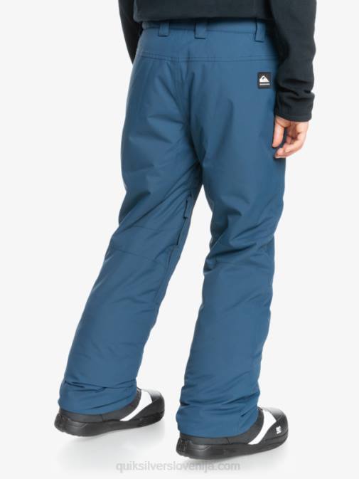 Quiksilver PJ4H2292 fantje insignija modra 8-16 Estate izolirane modre snežne hlače 8-16