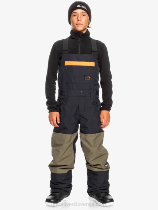 Quiksilver PJ4H2318 fantje prava črna 8-16 mash up izolirane hlače z oprsnikom