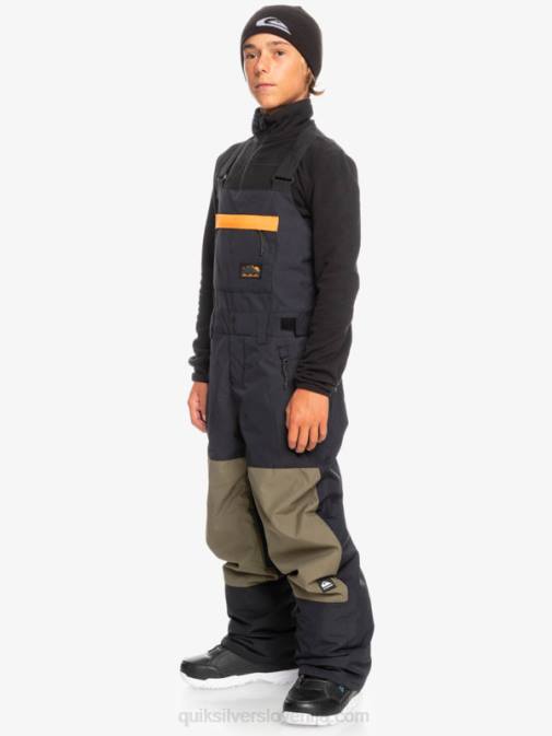 Quiksilver PJ4H2318 fantje prava črna 8-16 mash up izolirane hlače z oprsnikom