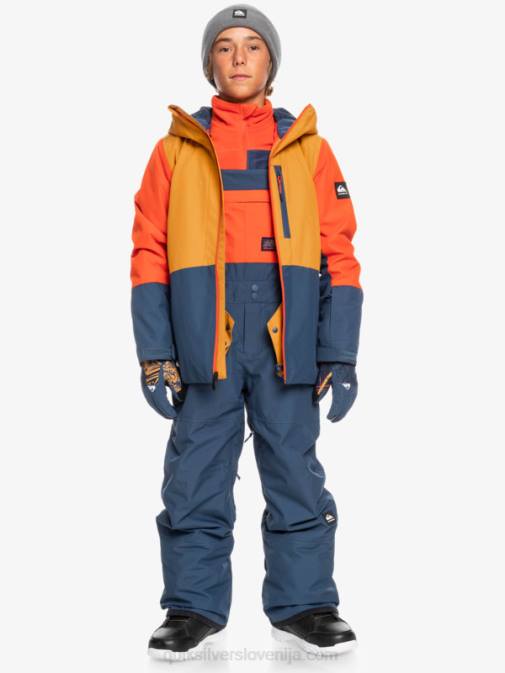 Quiksilver PJ4H2319 fantje insignija modra 8-16 mash up izolirane hlače z oprsnikom