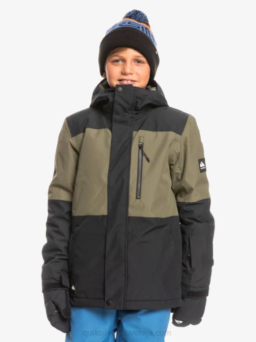 Quiksilver PJ4H2337 fantje prava črna Tehnična snežna jakna 8-16 mission block