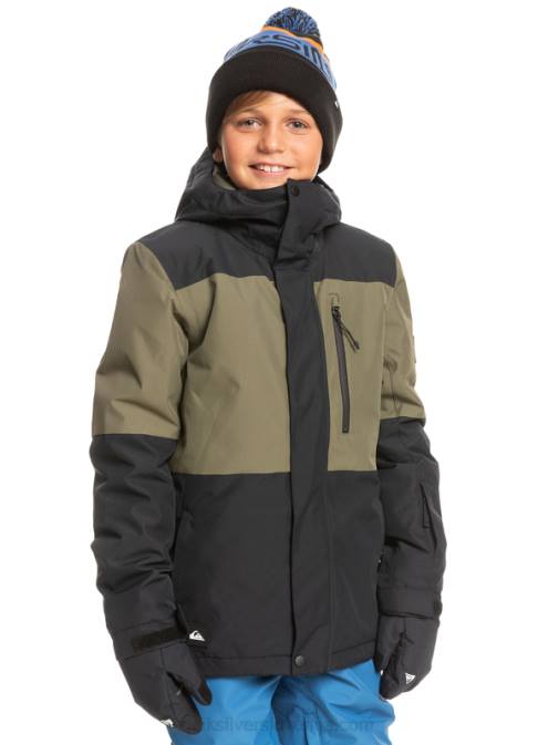 Quiksilver PJ4H2337 fantje prava črna Tehnična snežna jakna 8-16 mission block