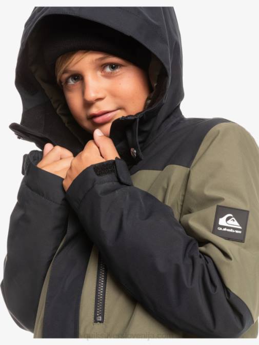 Quiksilver PJ4H2337 fantje prava črna Tehnična snežna jakna 8-16 mission block
