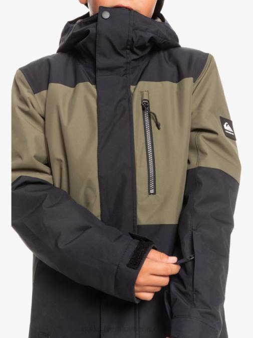 Quiksilver PJ4H2337 fantje prava črna Tehnična snežna jakna 8-16 mission block