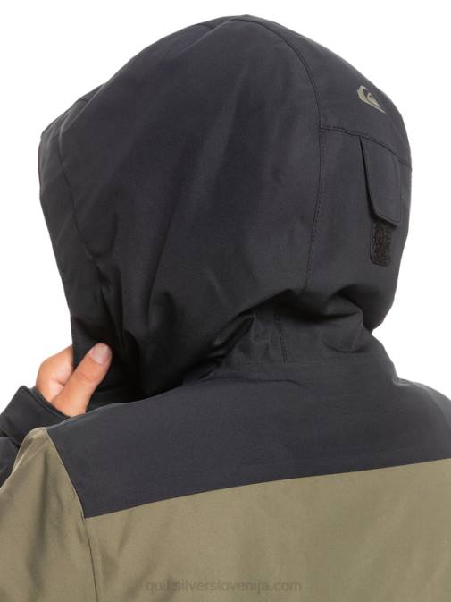 Quiksilver PJ4H2337 fantje prava črna Tehnična snežna jakna 8-16 mission block