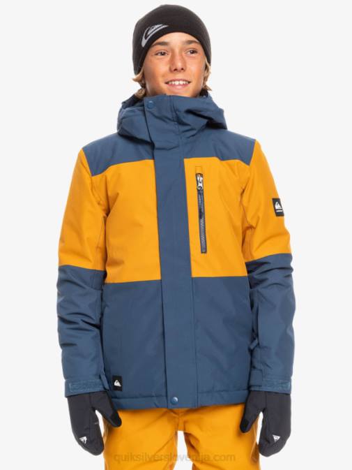 Quiksilver PJ4H2338 fantje insignija modra Tehnična snežna jakna 8-16 mission block