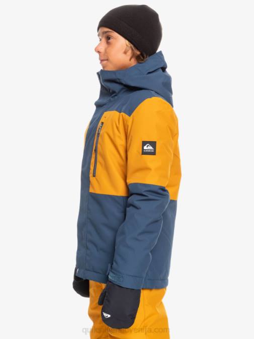 Quiksilver PJ4H2338 fantje insignija modra Tehnična snežna jakna 8-16 mission block