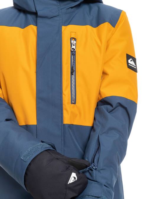 Quiksilver PJ4H2338 fantje insignija modra Tehnična snežna jakna 8-16 mission block
