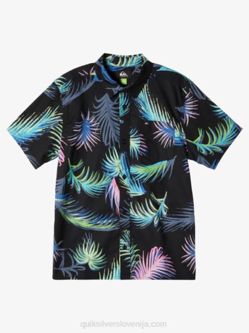 Quiksilver PJ4H1913 fantje črna tropska napaka tropical glitch srajca s kratkimi rokavi