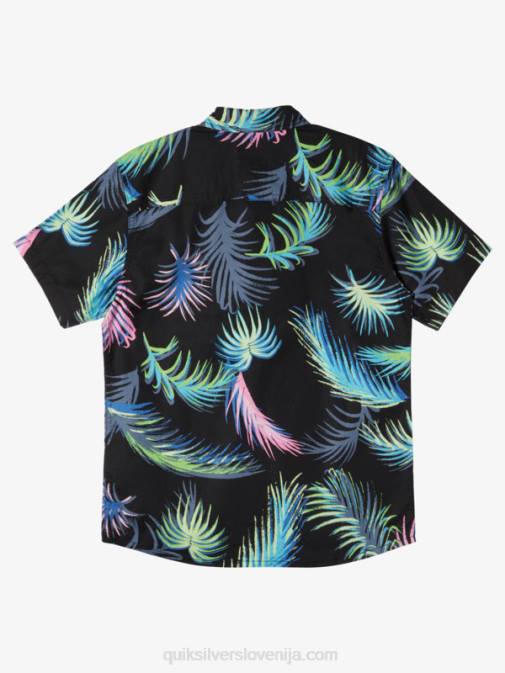 Quiksilver PJ4H1913 fantje črna tropska napaka tropical glitch srajca s kratkimi rokavi