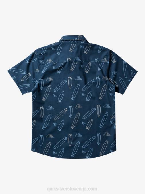 Quiksilver PJ4H2009 fantje midnight navy wheres my board kje je moja board majica s kratkimi rokavi