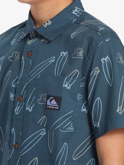 Quiksilver PJ4H2009 fantje midnight navy wheres my board kje je moja board majica s kratkimi rokavi