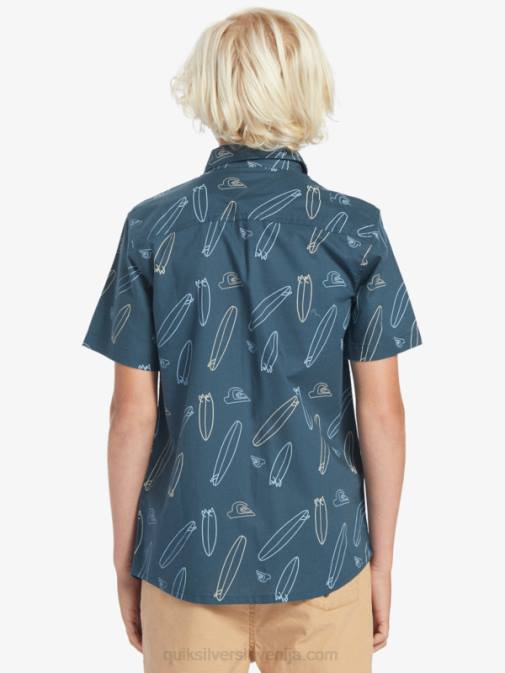 Quiksilver PJ4H2009 fantje midnight navy wheres my board kje je moja board majica s kratkimi rokavi