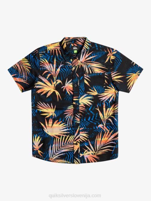 Quiksilver PJ4H2196 fantje črno raztrgano 8-16 strgana majica s kratkimi rokavi
