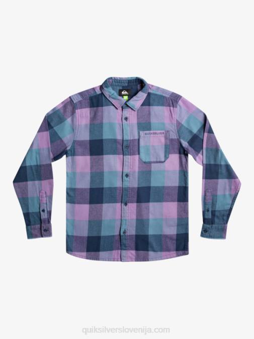 Quiksilver PJ4H2304 fantje insignija modra mati 8-16 flanelasta srajca z dolgimi rokavi v obliki mamice