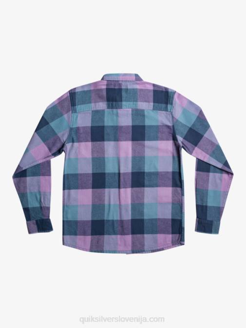 Quiksilver PJ4H2304 fantje insignija modra mati 8-16 flanelasta srajca z dolgimi rokavi v obliki mamice