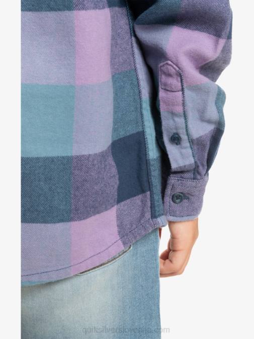 Quiksilver PJ4H2304 fantje insignija modra mati 8-16 flanelasta srajca z dolgimi rokavi v obliki mamice