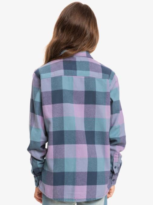 Quiksilver PJ4H2304 fantje insignija modra mati 8-16 flanelasta srajca z dolgimi rokavi v obliki mamice