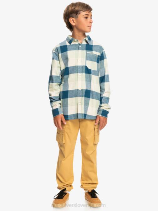 Quiksilver PJ4H2305 fantje puščavska kadulja 8-16 flanelasta srajca z dolgimi rokavi v obliki mamice