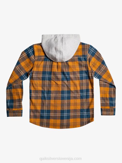 Quiksilver PJ4H2309 fantje rjavi sladkor harelaw Halidon srajca s kapuco in dolgimi rokavi 8-16