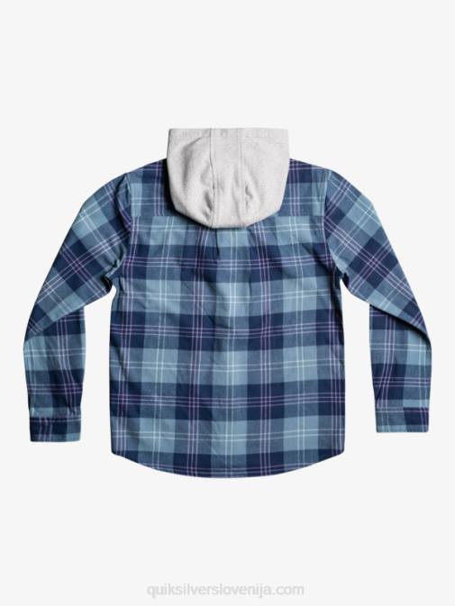 Quiksilver PJ4H2310 fantje Provencial Blue Harelaw Halidon srajca s kapuco in dolgimi rokavi 8-16