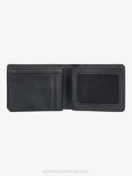 Quiksilver PJ4H1221 moški Črna mac tri-fold usnjena denarnica